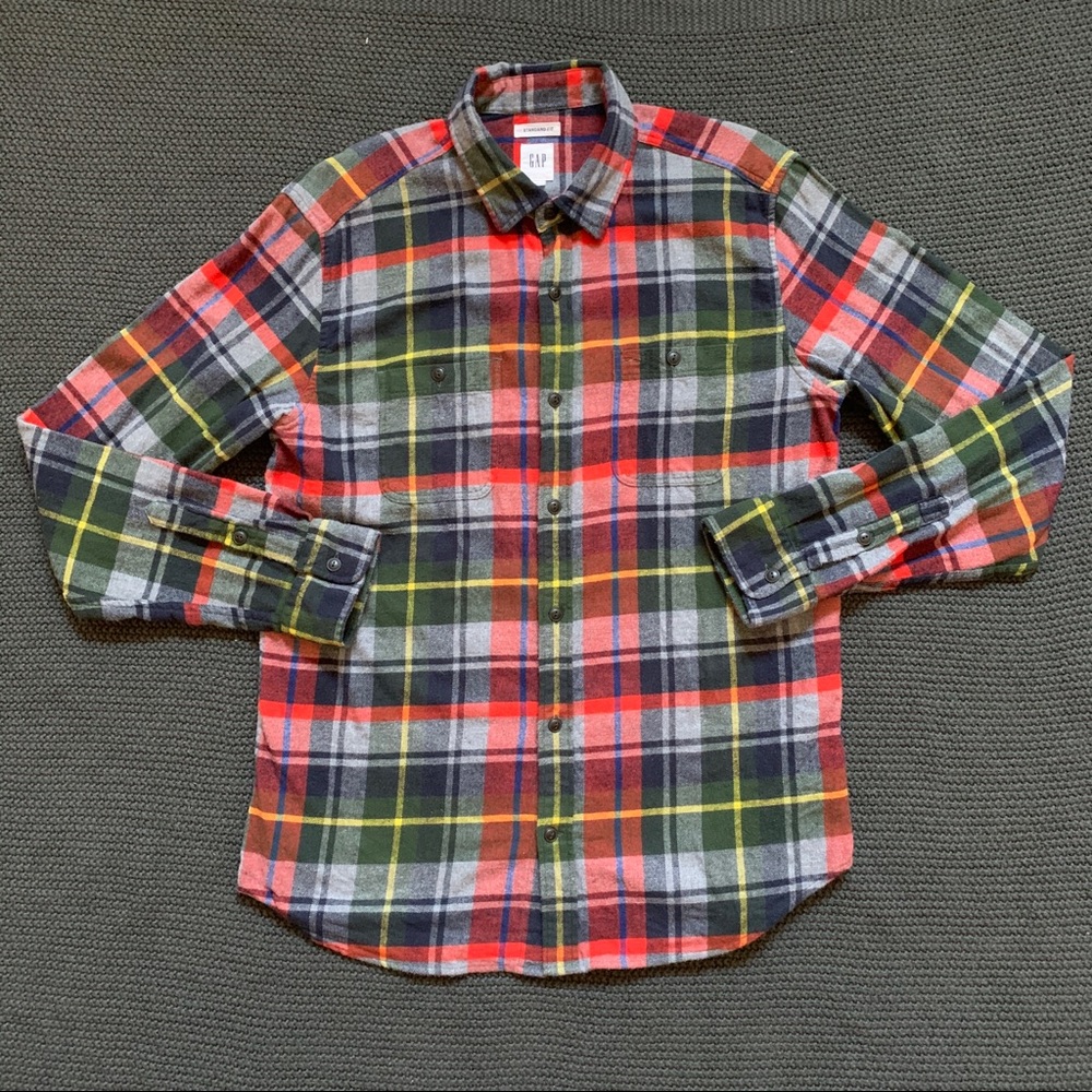 Gap Men’s Multi-Color L/S Flannel